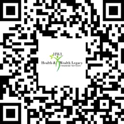 Scan to view the Health & Wealth Legacy business card and portfolio